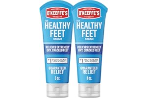 O'Keeffe's for Healthy Feet Foot Cream - 3 oz Tube (2 Pack) - Guaranteed Relief for Extremely Cracked, Dry Feet, Repairing Skincare, Instantly Boosts and Retains Moisture Levels