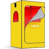 KASUE Infrared Sauna Tent for Home | 9 Heat Levels, 99-Min Timer, Remote Control, 5-Layer Waterproof Insulated Fabric and Folding Chair