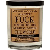 Fun Gifts Candles for Women | My Entire Vocabulary On A Candle | Scented Candle for BFF Gifts, Girlfriend, Boyfriend, Boss, Coworker Birthday, Thanksgiving, Christmas Candles - Citrus, Lavender, Woody