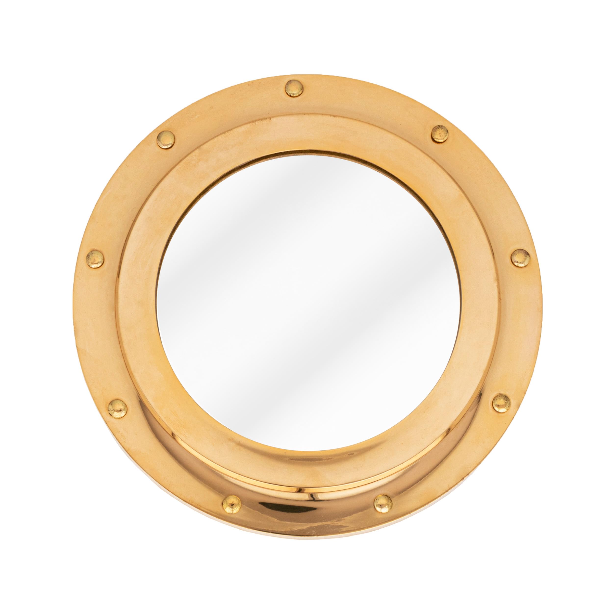 NKlaus 23 cm Porthole Mirror Antique Brass Wall Mirror Nautical Decoration Maritime 14973