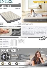 Intex Airbed Matrimoniale Deluxe Classic Dura Beam Fiber Tech 152x203x25 cm view 9