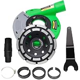 Diment Power Dust Shroud for Angle Grinder 4.5 Inch / 5 Inch + Diamond Grinding Cup Wheel 5 Inch, Universal Surface Grinding Shroud with Grinding Wheel for Concrete, Cement, Marble, Rock, Granite