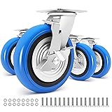 W B D WEIBIDA 8 Inch Heavy Duty Casters Set of