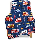BOOPBEEP Fire Truck Blanket for Boys & Girls, Soft Fleece Plush Blanket for Toddlers to Teens, 40x50