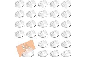 Begot 100 Pcs Card Display Stands, Clear Card Stands, Plastic Mini Business Card Holder Stands, for Display Paper Game Pictur