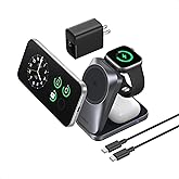Anker Prime 3-in-1 Wireless Charging Station, MagSafe Charger Stand Compatible, Qi2.2 25W Certified Palm-Sized Foldable Charger for iPhone 17/16, Apple Watch, AirPods (Non-Battery, Adapter Included)