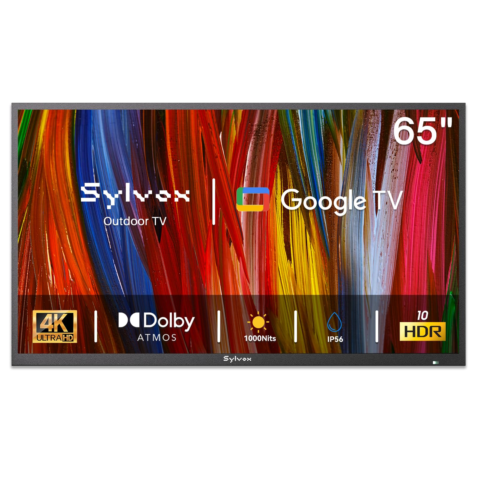 Photo 1 of ***UNTESTED***SYLVOX Outdoor TV, 65 inch Smart TV Waterproof Outdoor TVs, 4K Weatherproof Television for Outside,Support Google Assistant & Chromecast, 1000 nit Brightness Partial Sun (Deck Pro 2.0/2024)
