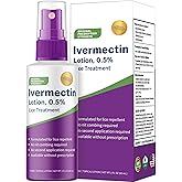 Ivermectin Lotion 0.5%, Formulated for Lice Treatment, No Head Combing Required & Just One Application Will Done, 2 oz