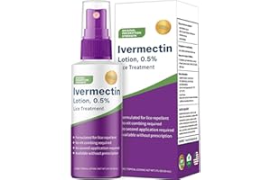 SHUNNIUB Ivermectin Lotion 0.5%, 2oz, Lice Treatment, No Head Combing Required, Just One Application Will Done