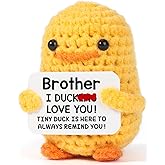 MBL Gifts for Brother Birthday from Sister - Funny Small Cute Cool Crochet Duck Graduation Easter Basket Stuffers Egg Fillers Fathers Day for Big Little Bro from Sisters Brother