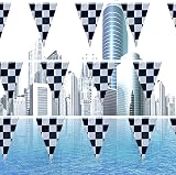 Nuoshen 10 Meters Racing Flags Black White Checkered Flag Banner view 5