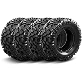 MOTOOS ATV/UTV Tires 25x8-12 Front &amp; 25x10-12 Rear,6-Ply Tubeless,Set of 4 | 4pcs 25x8x12 &amp; 25x10x12 ATV Tires,6 PR,Only Tire.Non-Directional "A" Tread for 2 Or 4 Wheel Drive Atv Applications