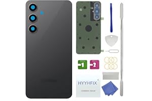 HYYHFIX Galaxy S24 FE Back Glass Replacement for Samsung Galaxy S24 FE Rear Back Cover Glass Waterproof and Camera Lens+Profe