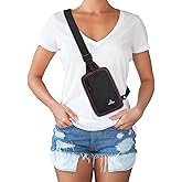 Peicees Small Crossbody Sling Bag Chest Bag Dual Pocket Water Resistant Fanny Pack Running Phone Holder for Men Women Workout Travelling, Purple