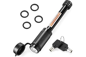 JUSTTOP Trailer Hitch Receiver Pin Lock,5/8" Dia 3-1/2" Long Pin Trailer Lock for Class III IV 2" and 2-1/2" Receiver,Tow Hitch Pin Lock with 4 Anti-Rattle Rubber O-Rings,for Trailer Truck Car Boat