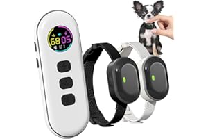 CHUPOLIK Ultra-Small Dog Shock Collar for 2 Dogs, Ultra-Light & Thin Dog Training Collar with 1300ft Remote, Tailoredfor Small Dogs 5-15lbs & Medium Dogs, 198-Level Control, Waterproof, Rechargeable(White)