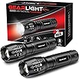 GearLight LED Tactical Flashlight S1000 [2 Pack] - High Lumen, Zoomable, 5 Modes, Water Resistant Light - Camping Accessories
