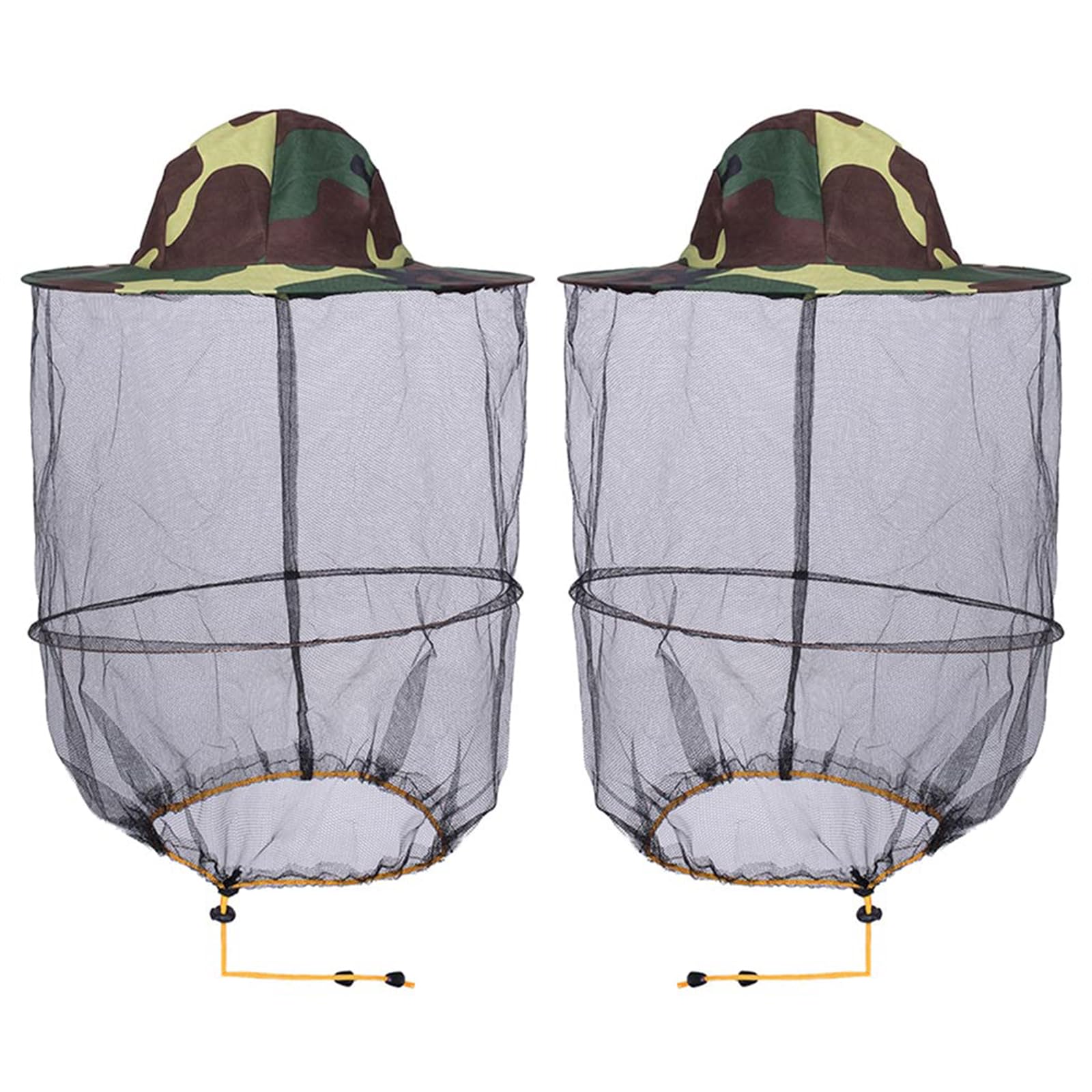 HunterBee 2 PCS Round Beekeeping Beekeepers hat with Veil net Netting/Mosquito Netting hat
