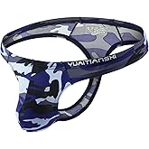 MuscleMate Men's Camouflage Thong Underwear, Men's Hot Camouflage Thong G-String Underwear, Stretchy and All-day Comfort.