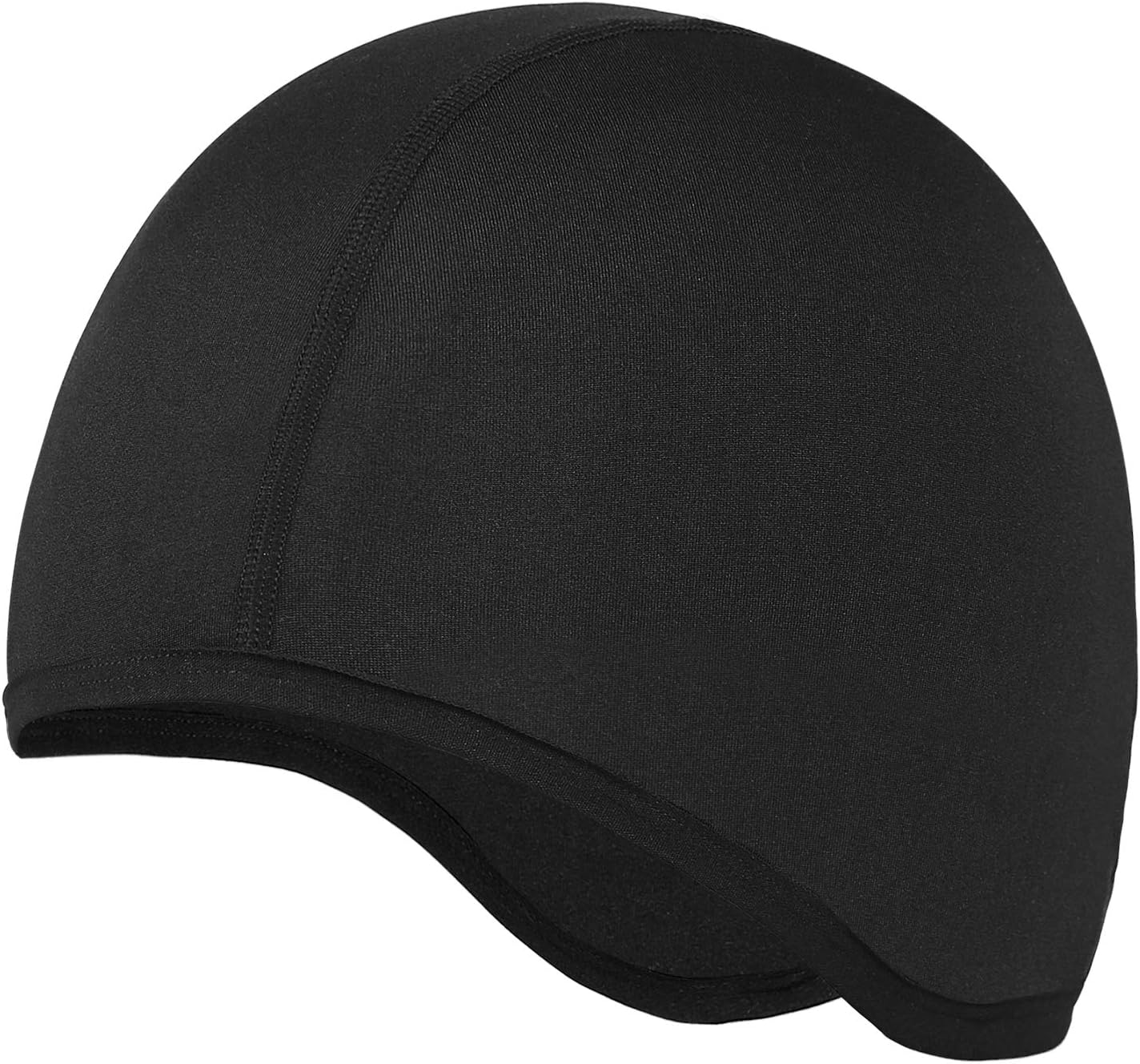 Mens Skull Cap Windproof Helmet Liner Winter Earflap Beanie Thermal Fleece Hat Black
