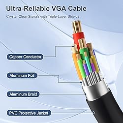 HYANGQU 6ft VGA Cable, VGA to VGA Monitor
