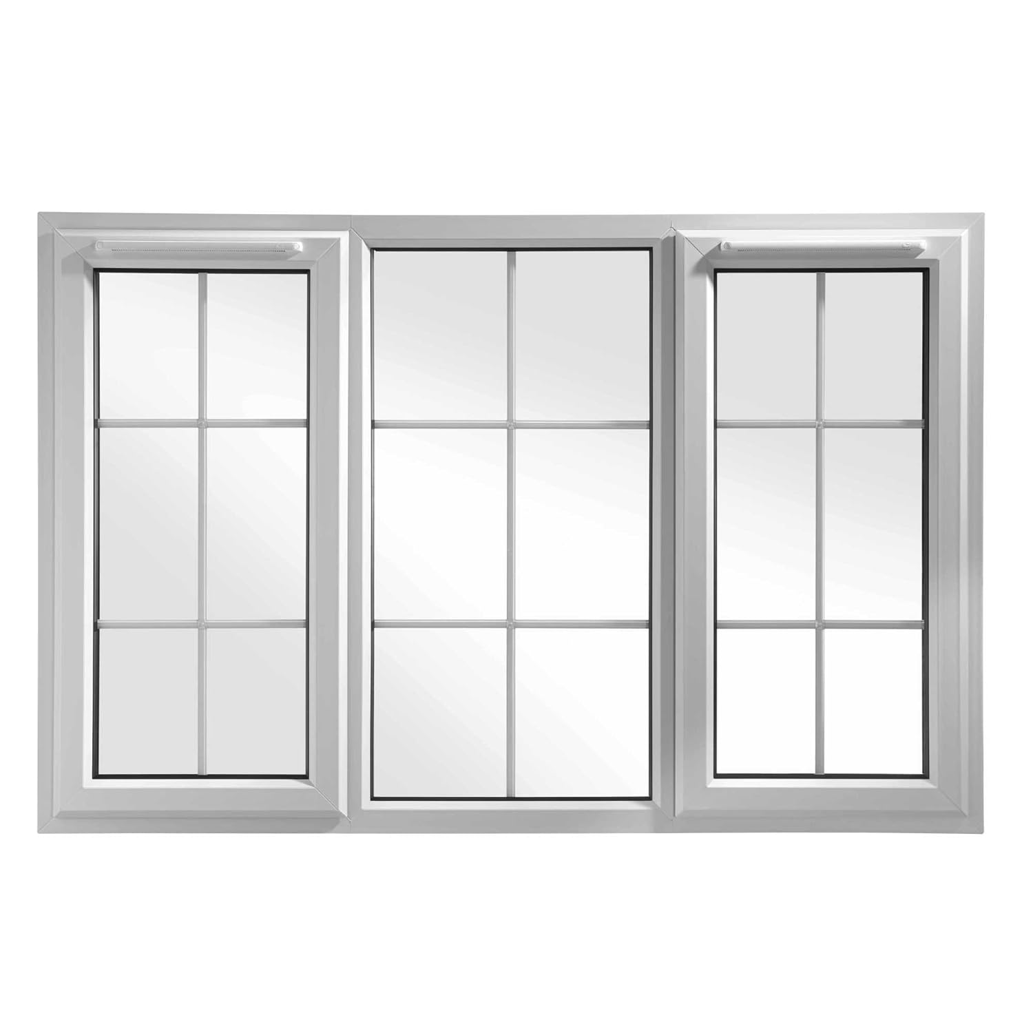 Upvc Window White 1770 X 1010mm Clear Georgian Bar 3 Panel