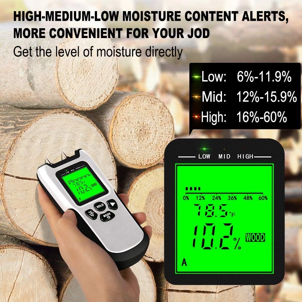 Wood Moisture Meter Upgraded Moisture Meter for Wood, PinType