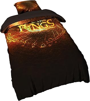 Elbenwald Herr Der Ringe Der Eine Ring Bettwasche Set Mikrofaser 2teilig Deckenbezug 135 X 200 Cm Und Kissenbezug 80 X 80 Cm Reissverschluss Schwarz Amazon De Spielzeug