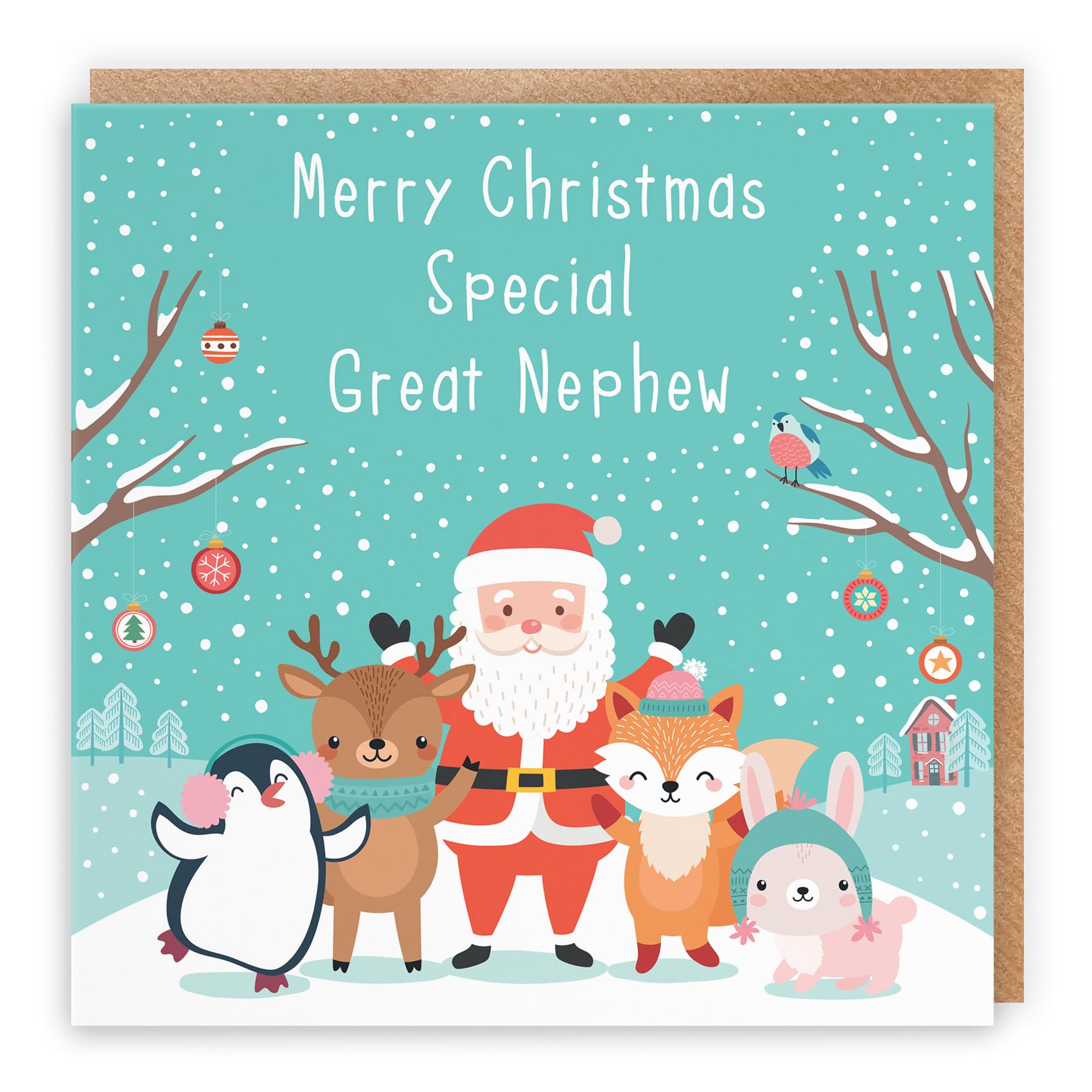Hunts England - Great Nephew Christmas Card - Merry Christmas Special Great Nephew - Santa & Friends Collection - Fun Card — image 1