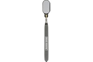 MAG-MATE IMS210 Oval Inspection Mirror, Stainless Steel Telescoping Mirror for FOD-Free Applications, 2” x 1" Length Extendable Mirror