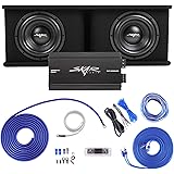 Skar Audio Dual 10" Complete 2,400 Watt SDR Series Subwoofer Bass Package - Includes Loaded Enclosure with Amplifier