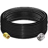 RG58 SMA to N Type Coax Cable, Low Loss SMA Male to N Male Coaxial Cable, 50ohm Type N SMA WiFi Antenna Extension Cable 32.8f