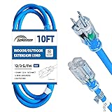 HONDERSON 10FT 12/3 Lighted Outdoor Extension Cord