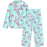 BTPEIHTD Girls Pajamas Sets Micro Fleece Pjs Long Sleeve Top & Pants 2 Piece Christmas Sleepwear