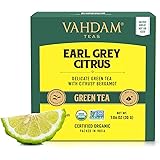 VAHDAM, Earl Grey Citrus Green (30 Tea Bags), Green Tea Leaves from the Himalayas blended with Natural Bergamot Oil - Finest