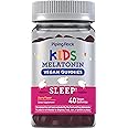 Piping Rock Kids Melatonin Gummy 1mg | 40 Gummies | Cherry Flavor | Vegan, Non-GMO, Gluten Free Supplement