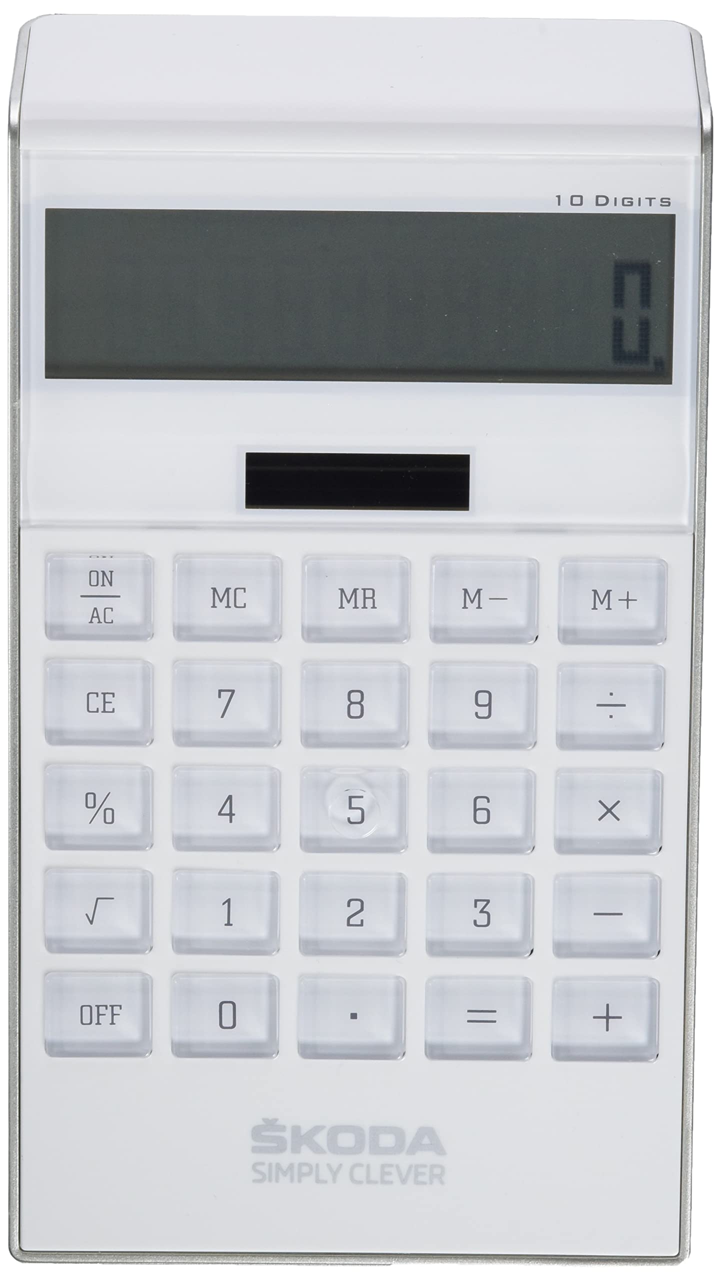 Skoda MVF18-067 Solar Calculator Desktop White