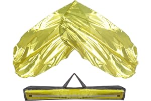 Baisdan 55" Worship Flags for Teenager, Praise Dance Flags for Beginner, Flags with Flexible Rods & Carrying Bag, 2 Pack, Gold