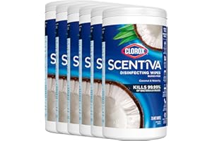 Clorox™ Scentiva™ Disinfecting Wipes, Bleach Free, Coconut & Waterlily, Multi-Pack of 6/75ct Wipes