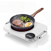 ZeahVeyora Electric Burner 1500w Portable Induction Cooktop 3 Hours Timer | Hot Plate Four Preset Settings Quick Heating Stove Precise Temperature Control Knob-style Electric Stove for Cooking