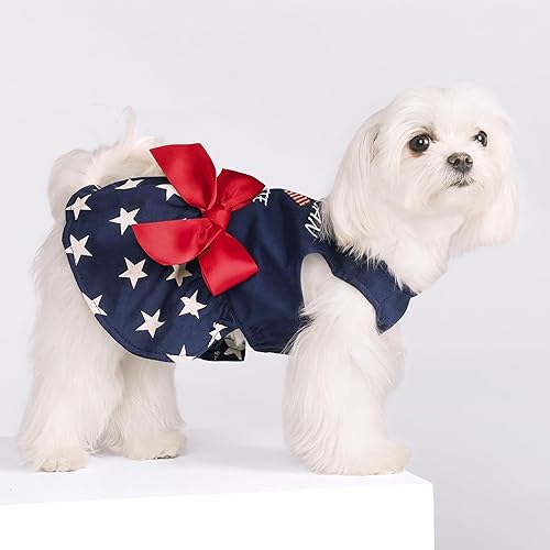 Fitwarm 100% Cotton 4th of July American Cutie Dog Clothes