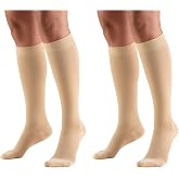 Truform 30-40 mmHg Compression Stockings for Men and Women, Knee High Length, Closed Toe