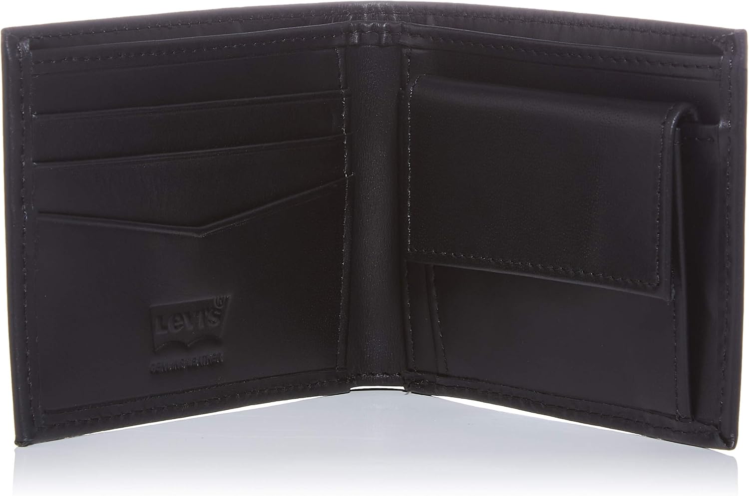 Levi's Men's Levi's® Casual Classics Hunte Coin Bifold - Batwing Bi-Fold Wallet,Regular Black,One Size - Image 4