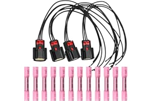 Saihisday 4Pcs 9U2Z14S411EA Ignition Coil Connector Plug Cable Wire Assembly Replacement for Ford V6 V8 Flex for Edge Fusion 