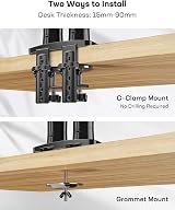 HUANUO Dual Monitor Stand for 13-32 Inch VESA 75/100 view 7
