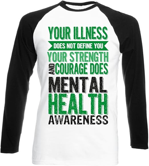 teesquare1st Men's Mental Health Awareness 2 Black Long Sleeved TShirt