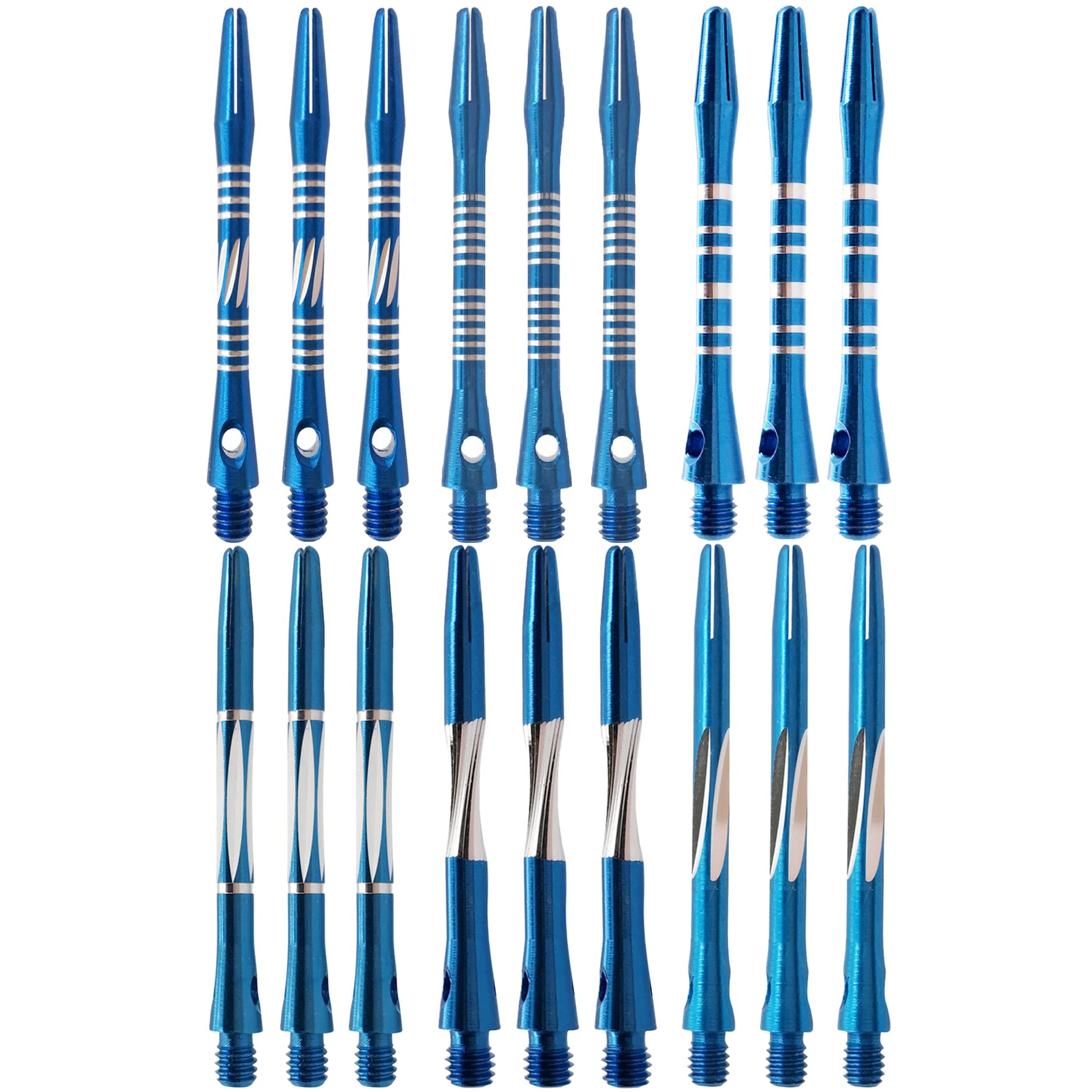 JpGdn 18pc/set Darts Shafts in Blue Metal Accessories Harrow Stems Aluminum Dart Pole Rod in Aluminum with Standard 2BA Thread Accessory(Blue)