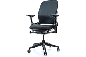 CRANDALL OFFICE FURNITURE Steelcase Leap V2 Office Chair - Remanufactured by Crandall Office - Ergonomic, Fully Adjustable, 12-Year Warranty, Black Fabric - Premium Work & Home Office Seating