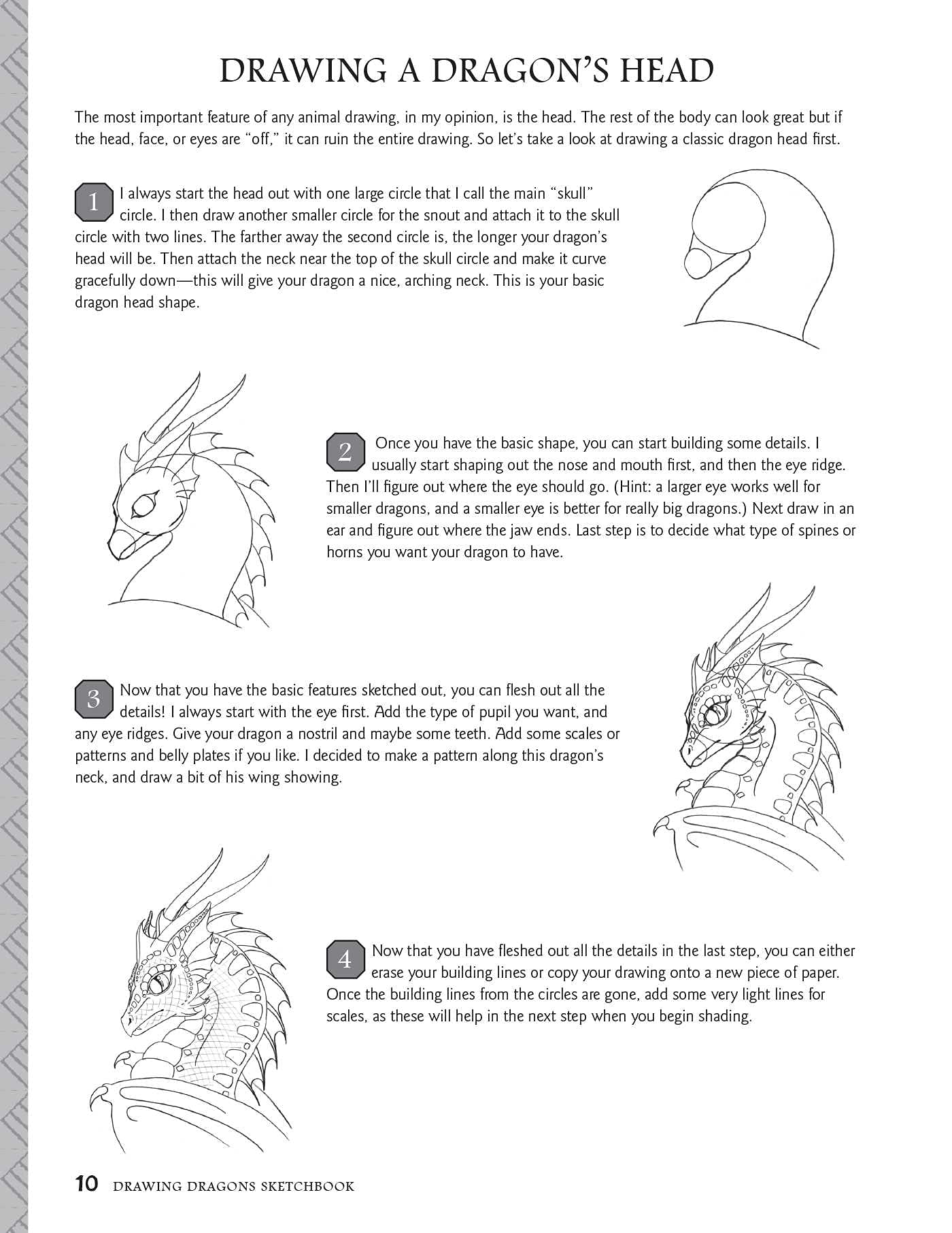 Drawing Dragons Sketchbook: An Artist's Notebook for Creating and Illustrating Your Own Dragon Art (How to Draw Books)