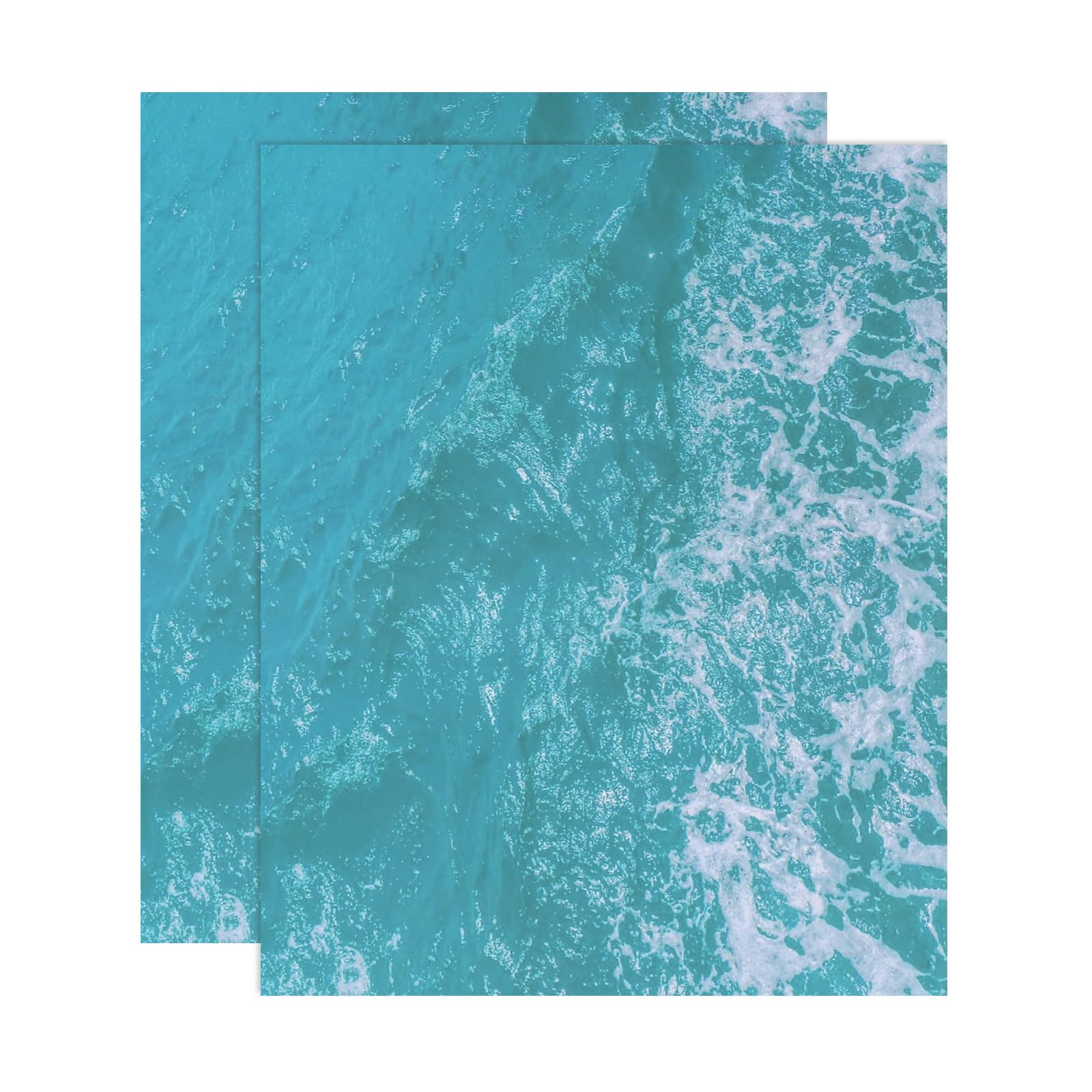 sourcing map 2 Pcs Ripple Water Sticker, Self Adhesive Artificial Water Wave Effect Stickers 11.69"x8.27" Dollhouse Wallpaper Sheets for DIY Dollhouse, Miniature Landscapes, Green